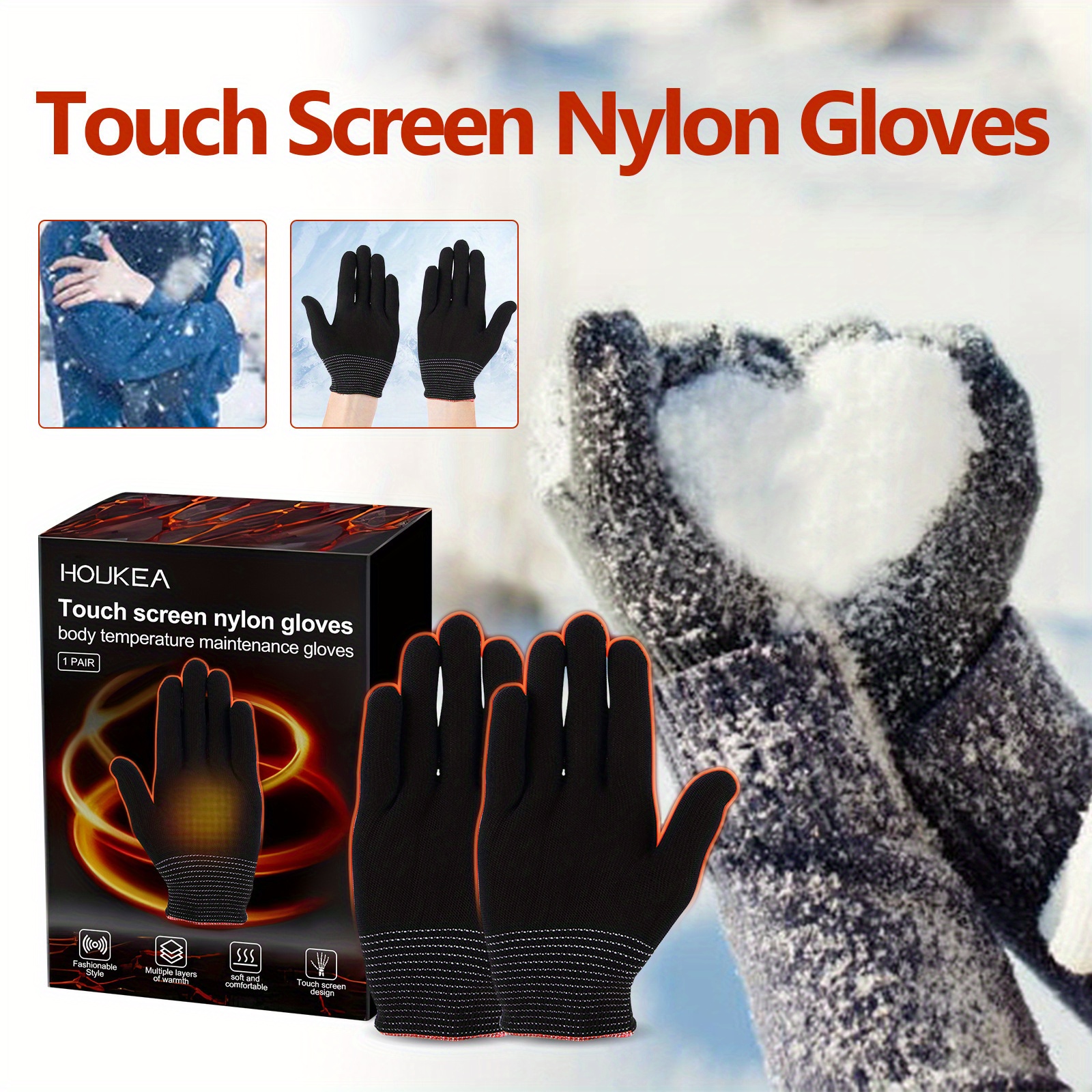 1pair Men Letter Graphic Anti-slip Sun Protection Gloves, For Outdoor