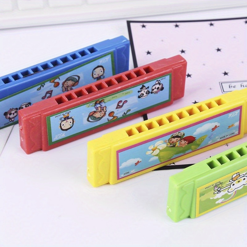 

10pcs Party Favors 5-hole Harmonica Music Mini Harmonica Gifts Boys Girls Birthday Gift Bag Pinata Fillers