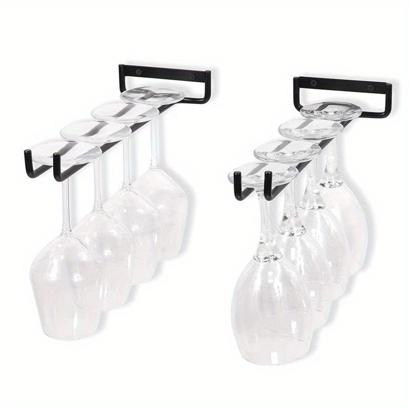 1pc sleek stainless steel wine glass holder space saving hanging kitchen storage rack   tall glasses     ideal for   wine rack details 1