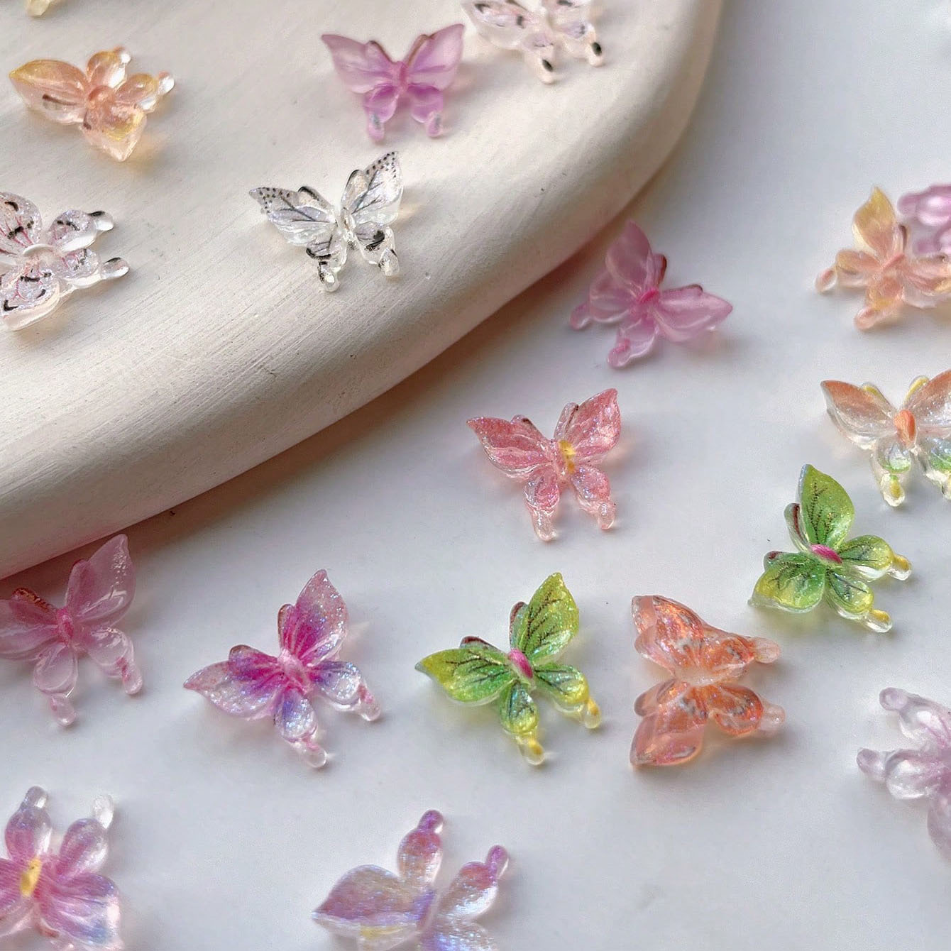 

30pcs Resin Fairy Butterfly Nail Charms, Nail Art Accessories,nail Art Supplies For Women And Girls,nail Art Jewelry