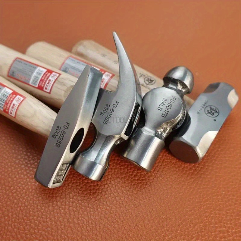 FO6028B Marteau Octogonal 0,5 Kg En Acier Haute Teneur Carbone Et Manche Court Bois Massif