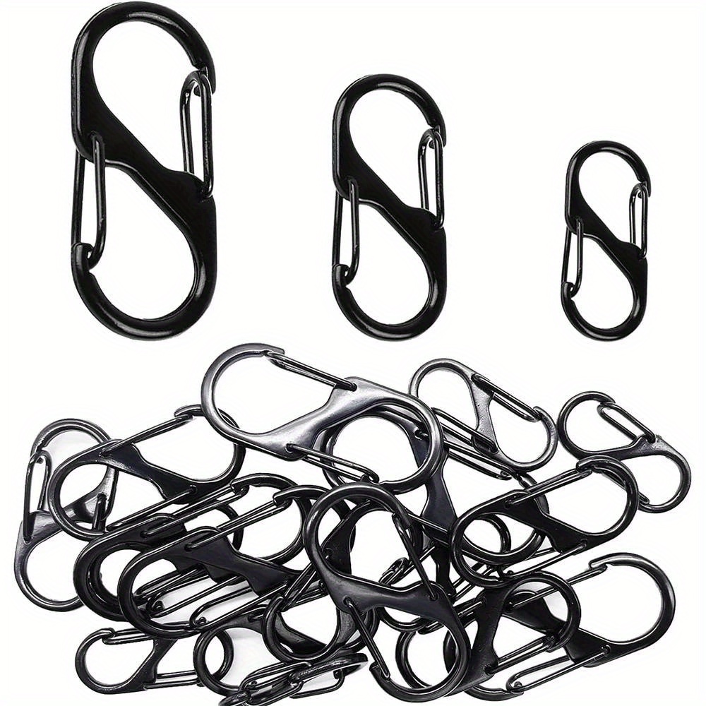 

10pcs 8-shaped Zipper Clip, Anti-theft, Double-ended Spring Hook, Hiking Buckle, Outdoor Camping Anti-theft Backpack Buckle