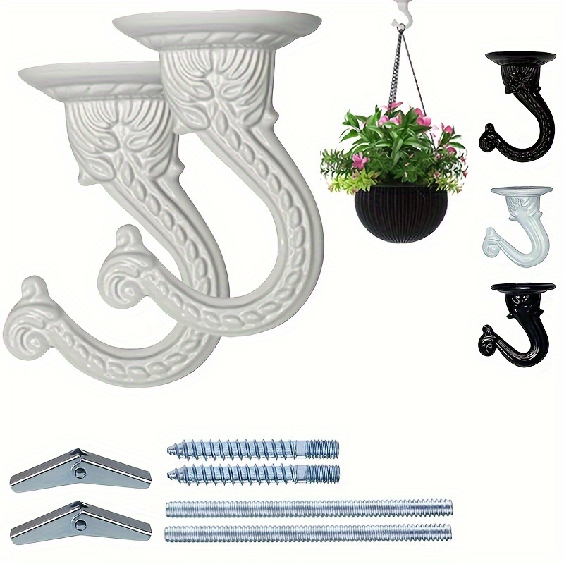 Supvox� 4pcs Metal Ceiling Hook for Hanging Flower Pot and Plant Pot Wall  Mounted Hook