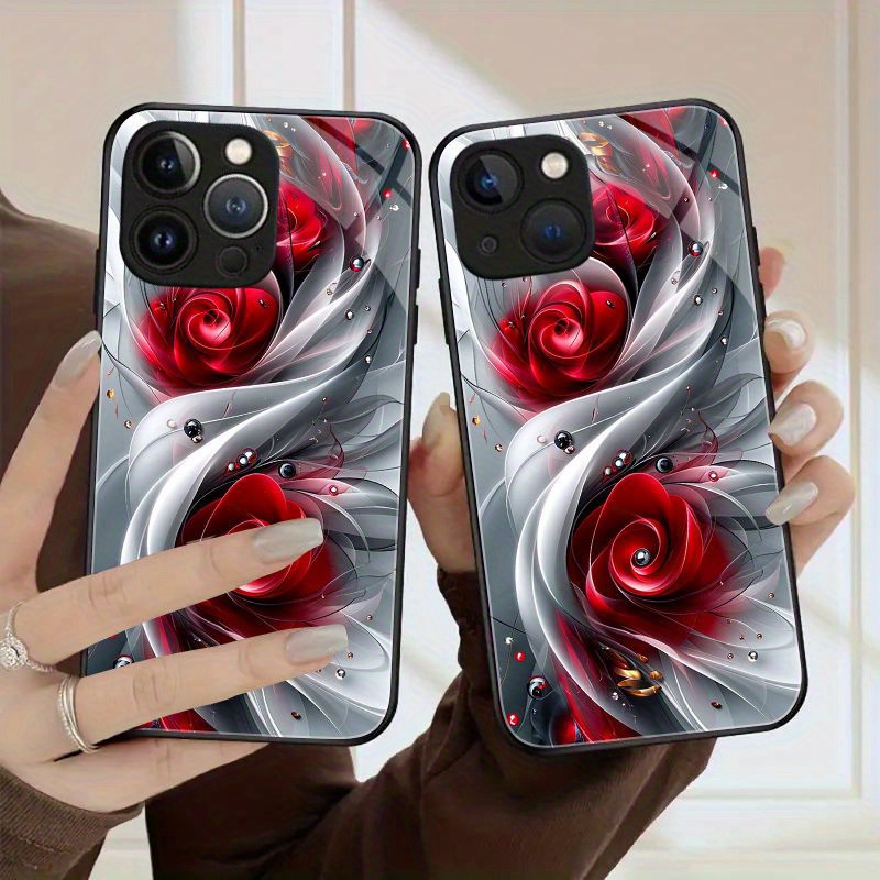 

Fashion Dazzling Phone Case Glass Back Cover For Iphone 15 Pro Max 15 Plus For Iphone 14 Pro Max 14 Plus 13 Pro Max 12 Pro Max 11 Pro Max