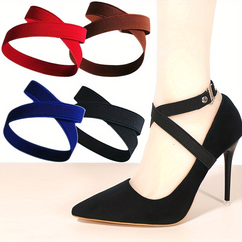 

2/4pcs Detachable High Heels Anti-slip Shoe Straps, Anti-loose Heels Ankle Straps, Heel Straps For High Heels