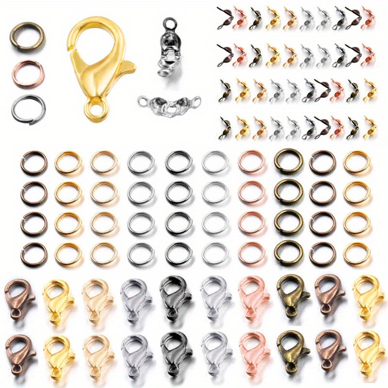 

150pcs Making Kit - 9 Colors, Alloy Lobster Clasps & Jump Rings For Bracelets And Necklaces