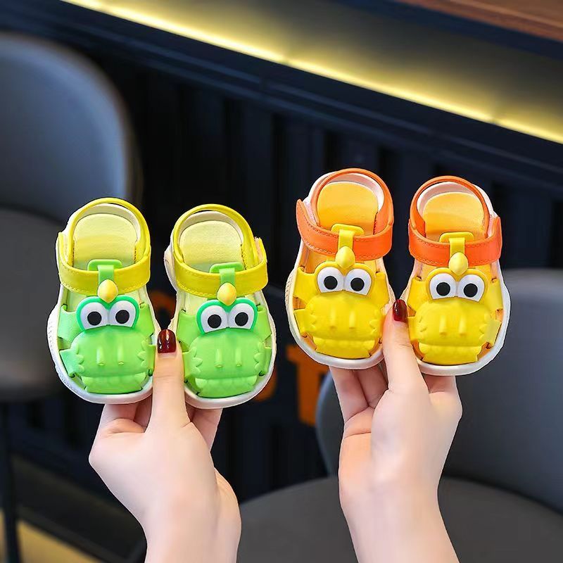 Baby Boys Girls Kawaii Cartoon Bear Hook Loop Sandals Non - Temu