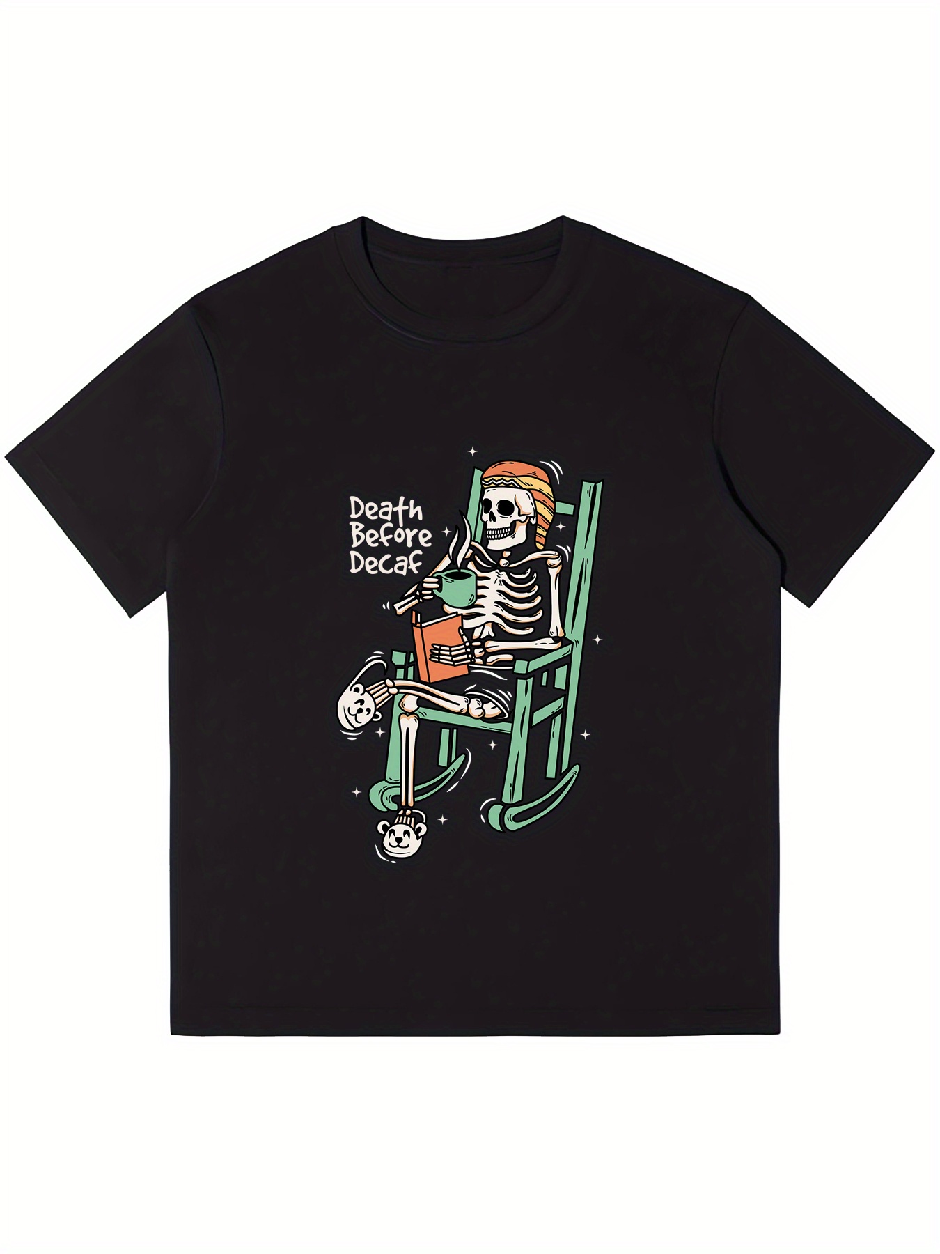 Skeleton Chill Sit Chair Cup Coffee Pattern Print Men's Temu Canada