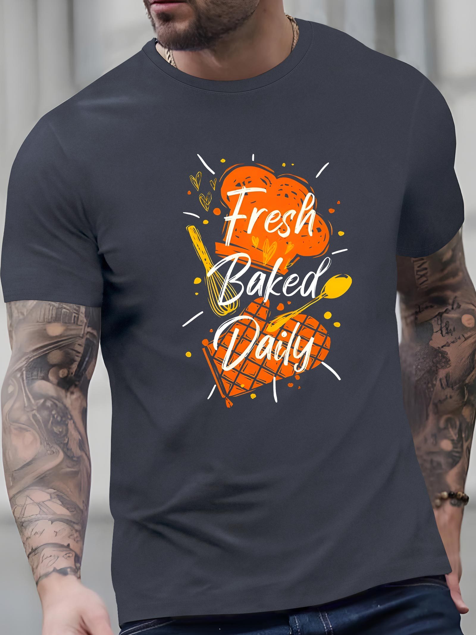 Fresh Baked Graphic Men's Short Sleeve T shirt Comfy Temu Australia