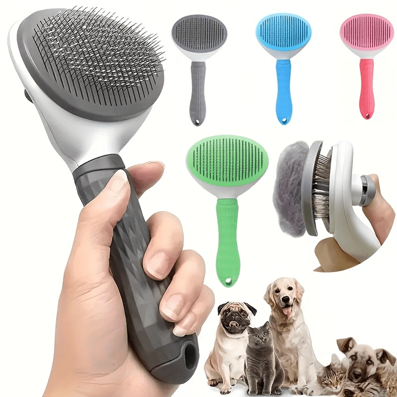 

Cat Brush, Cat Brush For Shedding, Self Cleaning Pet Brush For Grooming Long Short Haired Dog Cats, Cat Brushes For Indoor Cats, For Dog Cat Rabbit Remove Loose Fur And Undercoat