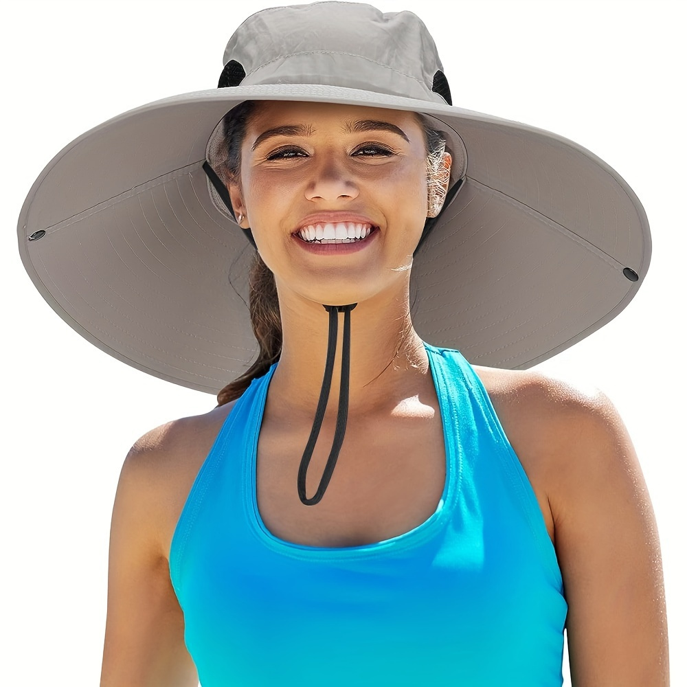 UPF50+ Super Wide Brim Sun Hat, Fishing, Hiking, Camping Waterproof Bucket Hat, Plus Brim Bucket Hat Outdoor Sunshade Mountaineering Hat Riding