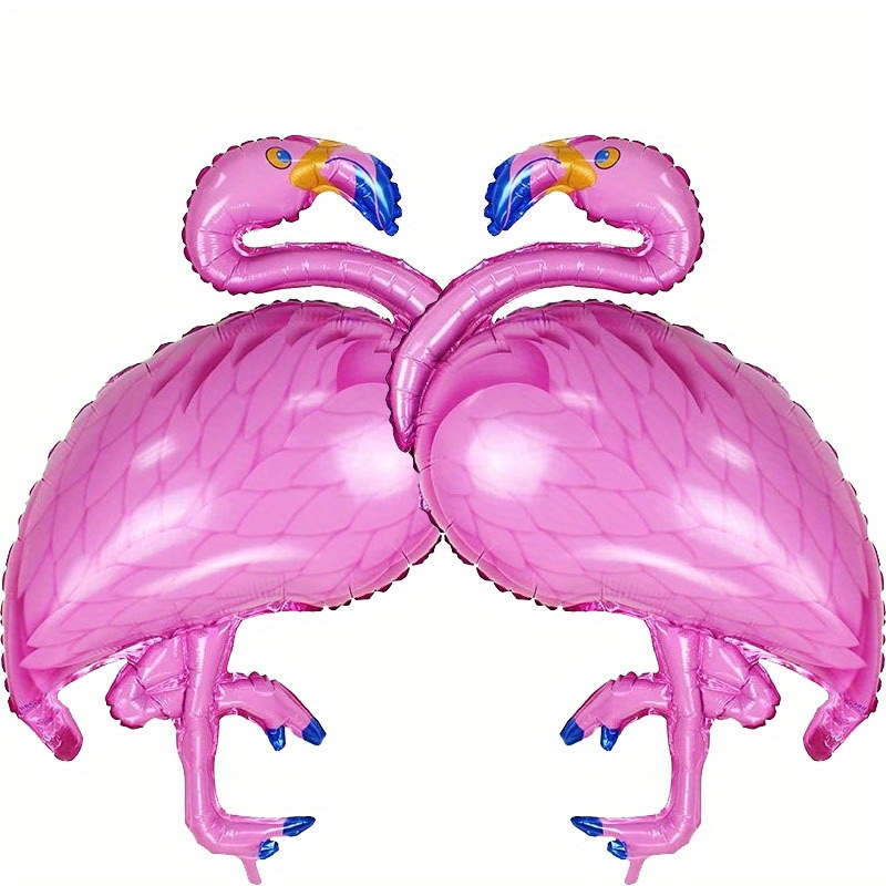 

2pcs Giant Pink Flamingo Balloons Foil Helium Flamingo Shaped Animal Balloons For Summer Beach Party Birthday Bachelorette Summer Party Decorations