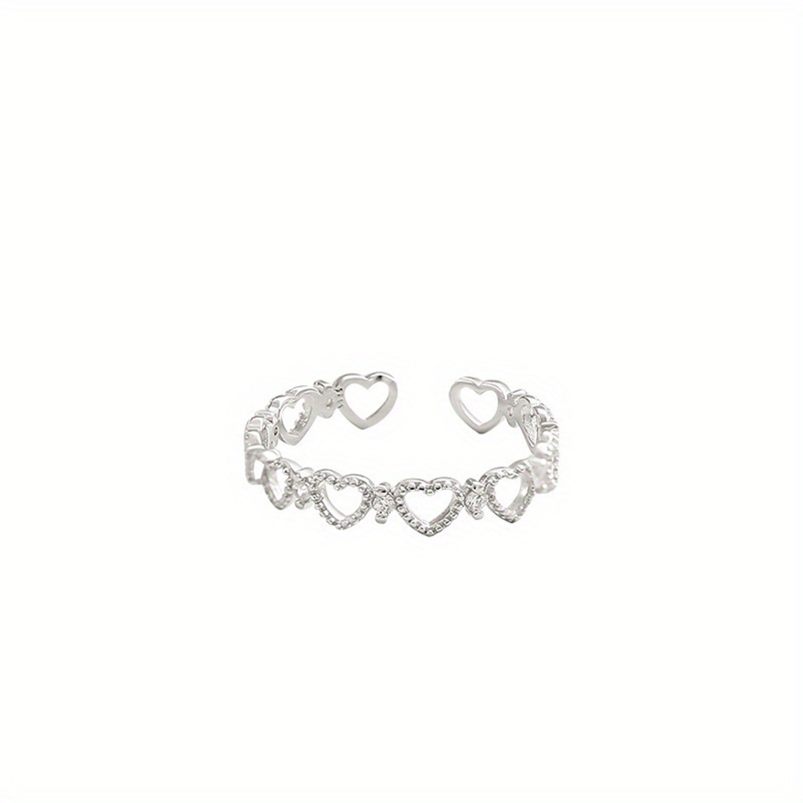 Adjustable Heart Ring For Teenager: Minimalist, , Thumb Ring, Wedding Charm Jewelry Gifts, For Teenager, For Teenager