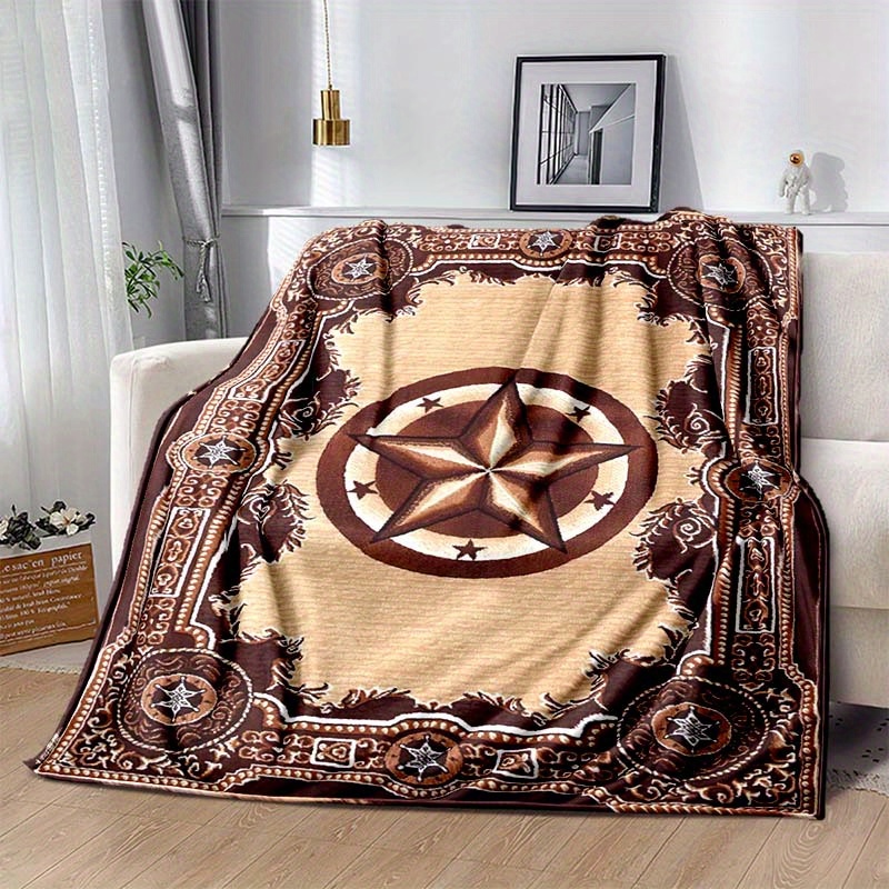 

Vintage Pentagram Pattern 4 Seasons Office Chair Flannel Blanket