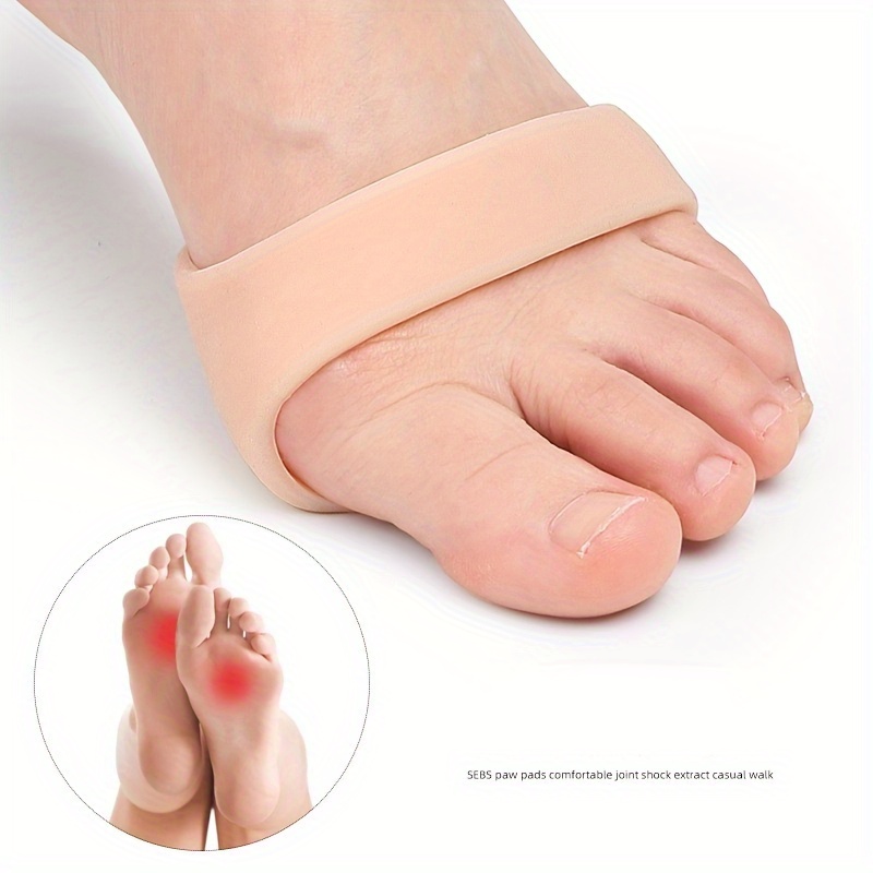 TEMU 1pair Soft Gel Forefoot Pads, Metatarsal Foot Cushions, Ball-of-foot Cushion Protectors, Suitable For Men And Women