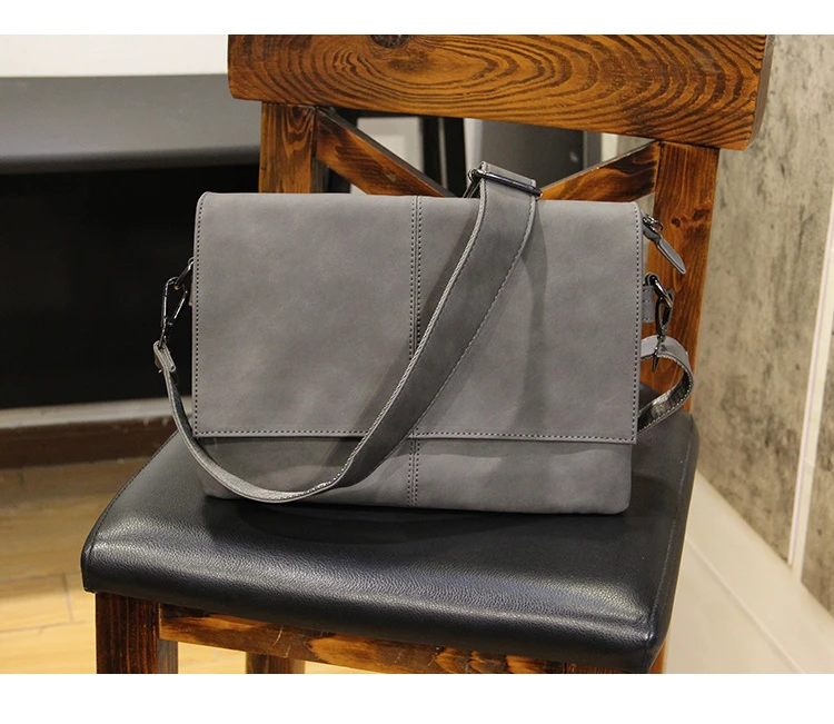 1pc mens fashion shoulder bag ultra thin document bag casual large capacity envelope bag details 1