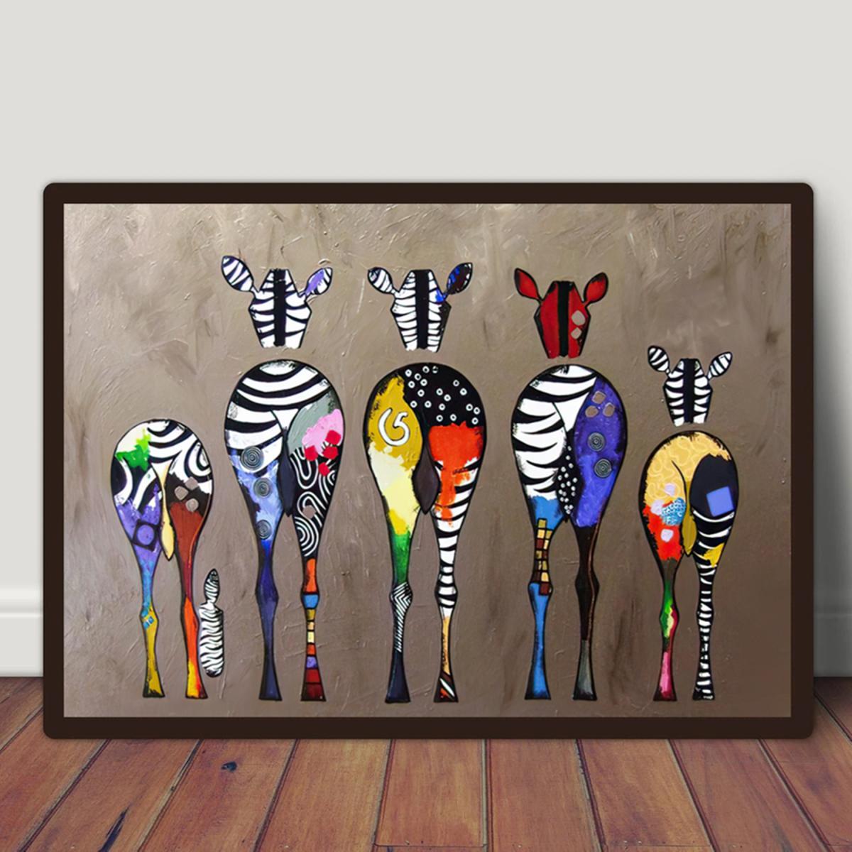 しまうま ゼブラ 壁掛け 額縁 絵 イラスト フレーム animal_恋する