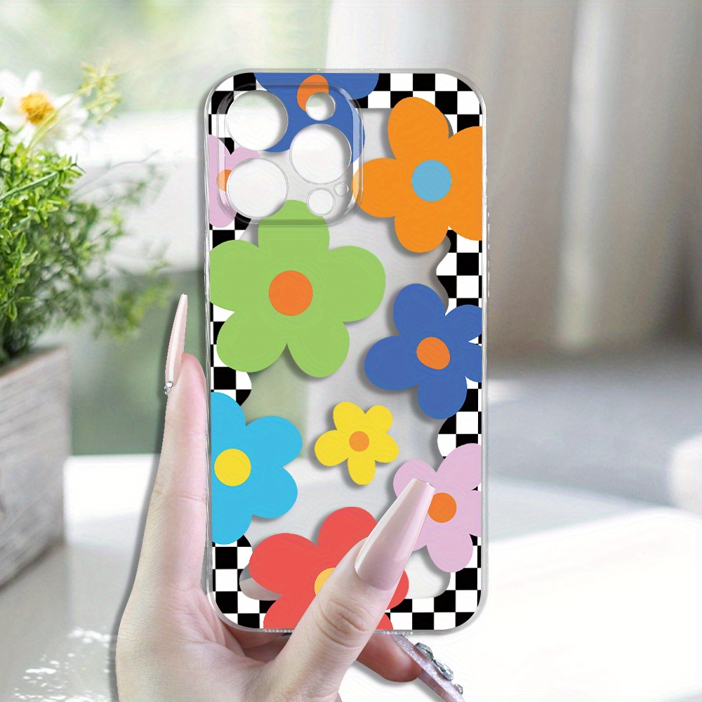 

Transparent Phone Case With Floral Pattern, For 15 14 13 12 11 Xs Xr X 7 8 Plus Pro Max Mini