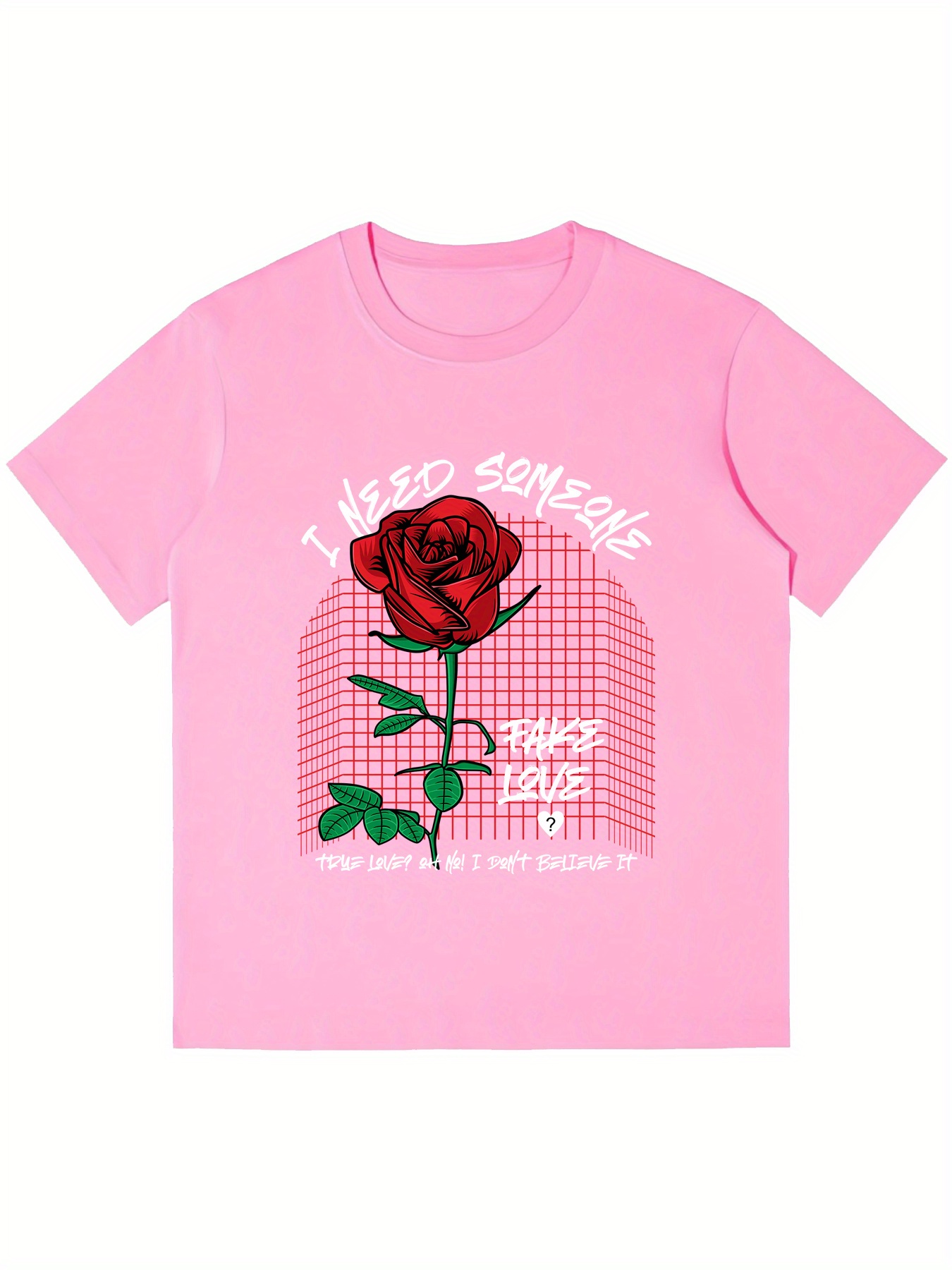 Rose Graphic Men's Short Sleeve T shirt Comfy Stretchy - Temu Ireland