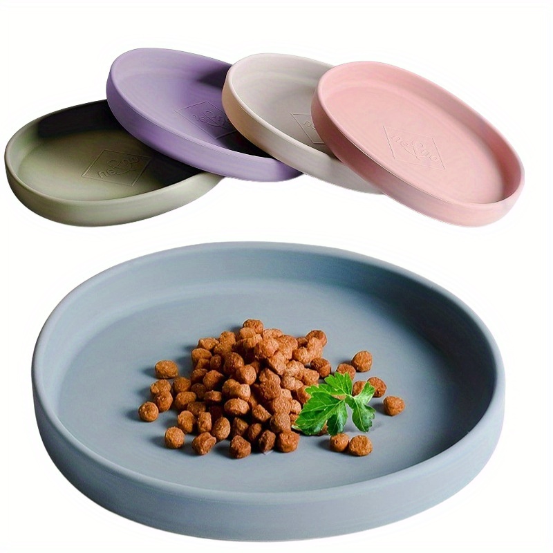 

Silicone Pet Bowls For Food And Water, Anti-spill Feeding Dish With Raised Edges, Portable Dog & Cat Bowl, Easy-to-clean, Durable & Flexible, Multiple Colors