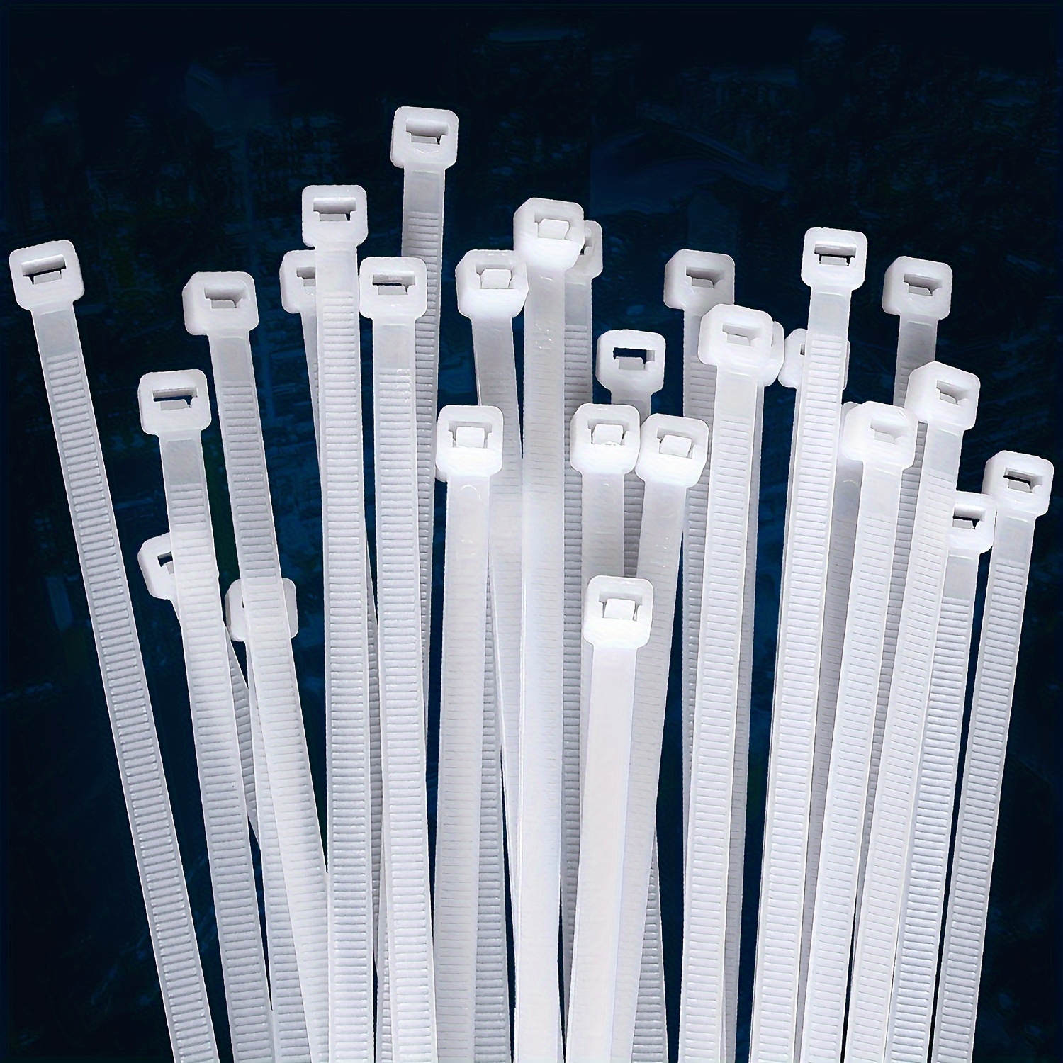 

100pcs Cable Zip Ties White, The Maximum Tensile Strength Of Premium Plastic Wire Ties Clear Is 50 Pounds, Self-locking Nylon White Zip Ties For Indoor And Outdoor (4in/ 6in/ 8in/ 12in)