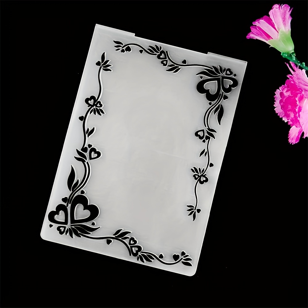 

Plastic 3d Embossing Folder Stencils, For Diy Scrapbooking Paper Craft Card Making Decorative Border Supplies