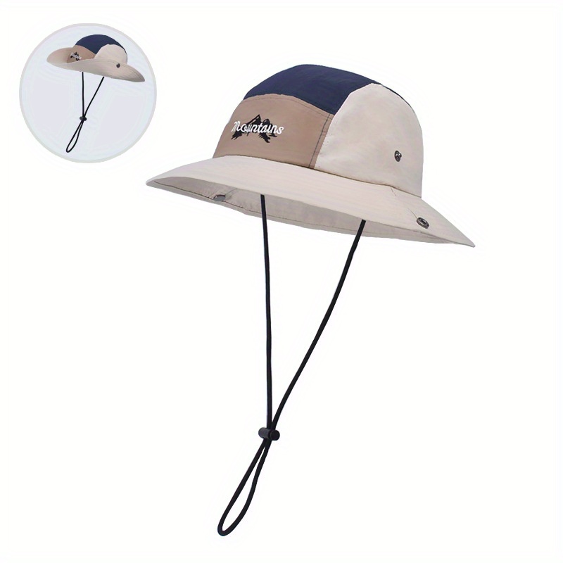 2024 New Spring Summer Color Block Bucket Hat Outdoor Fishing