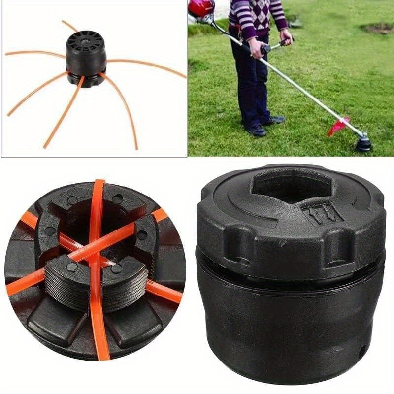 

1pc Universal Grass Trimmer Head With Lines, Brush Cutter Head, Thread Nylon Grass Cutting Line Head For Lawn Mower, Gardening Tools