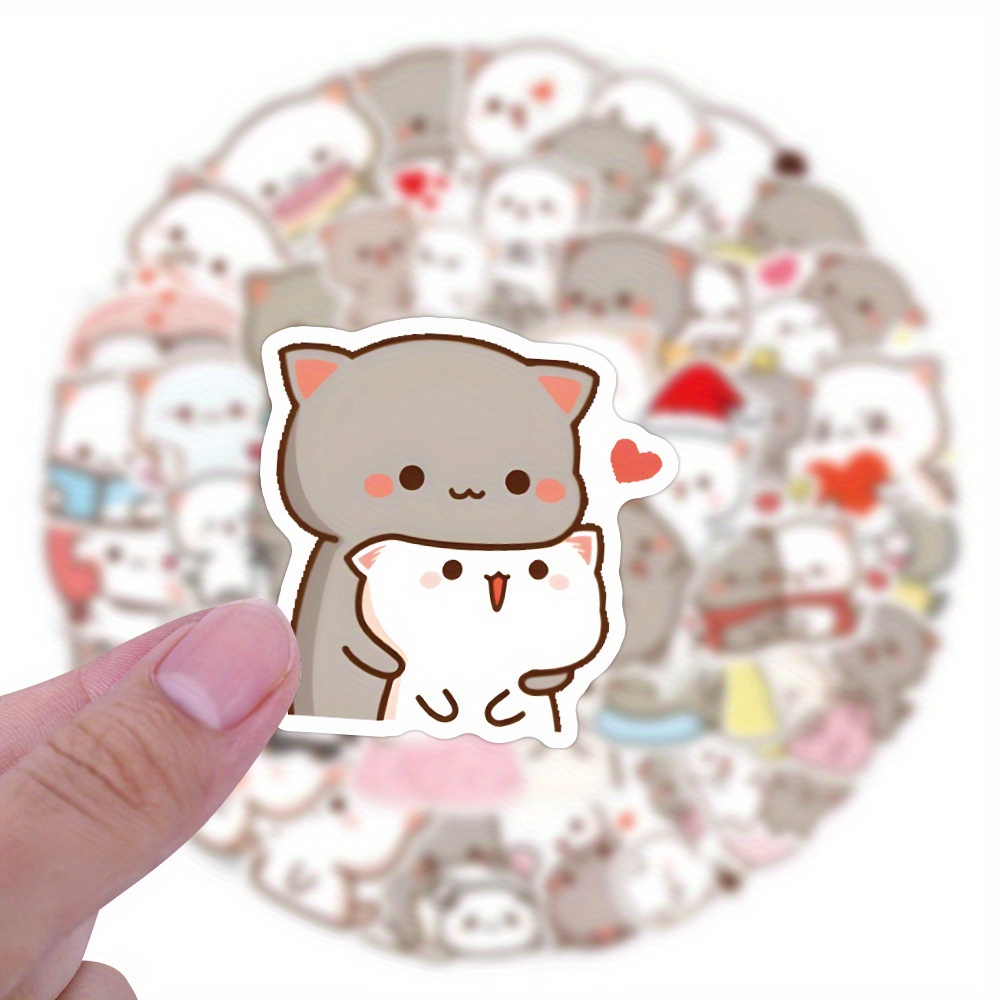 3D Sticker Set Mit Süßen Cartoon-Katzen – 3 Bögen Mit Mini-Aufklebern Für Handyhüllen, Notizbücher & Bastelprojekte