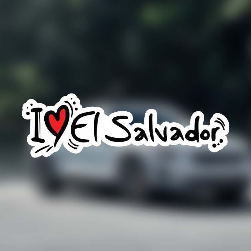 

I Love El Salvador Slogan Truck Car Window Bumper Sticker Decal