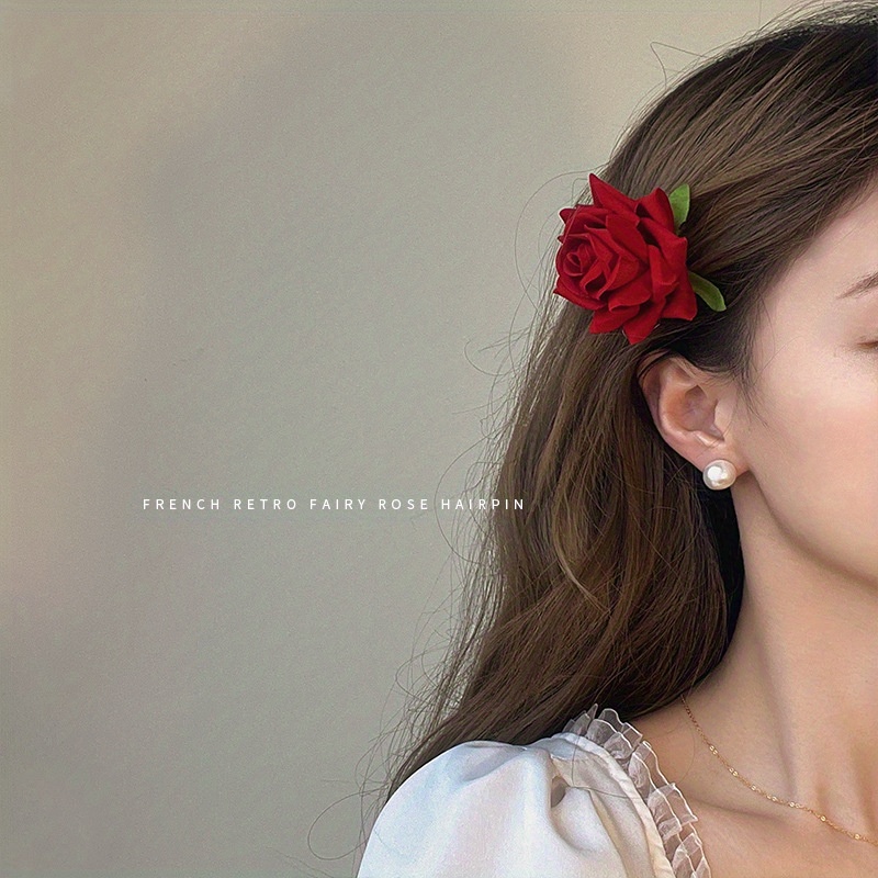 1pc Retro Flower Hairpin Brooch Hair Accessory Headdress