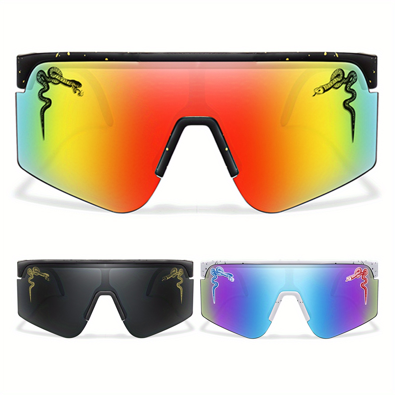 1pc Men's Polarized Square Luxury Oversized Lens Sunglasses,Googles Pit Vipers,Sun Glasses,Goggles Sunglasses Sunglasses,Temu,Temu