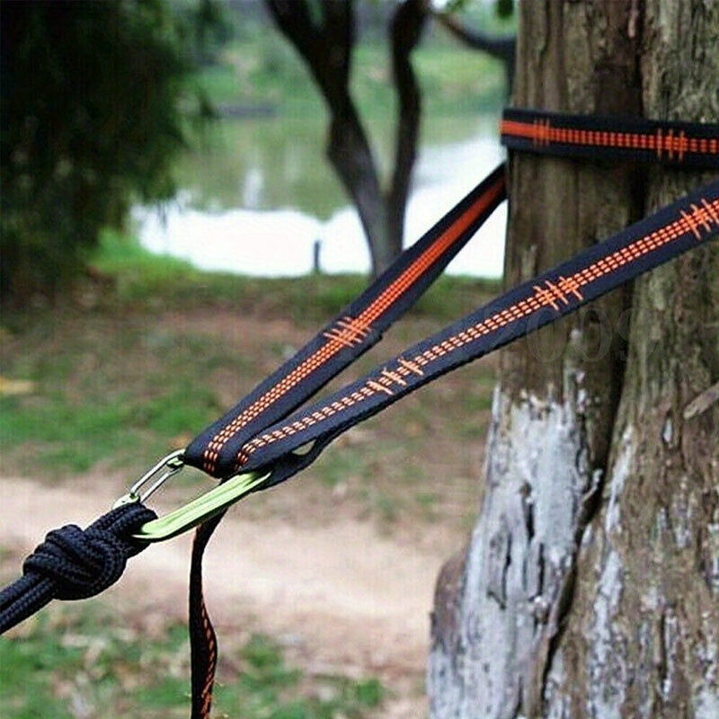 

2pcs, Heavy-duty Hammock Straps (78.74 Inches/200cm), Reinforced Polyester Tree Hanging Straps With High Load Capacity Of 300kg For Outdoor Camping, Orange
