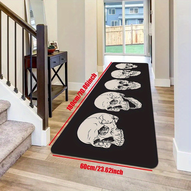 1pc Modern Gothic Compatible For Small Spaces - Soft Cushioned Floor Mat With Print, Non-slip Rug Suitable, Bedroom, Hallway - Machine Washable Floor