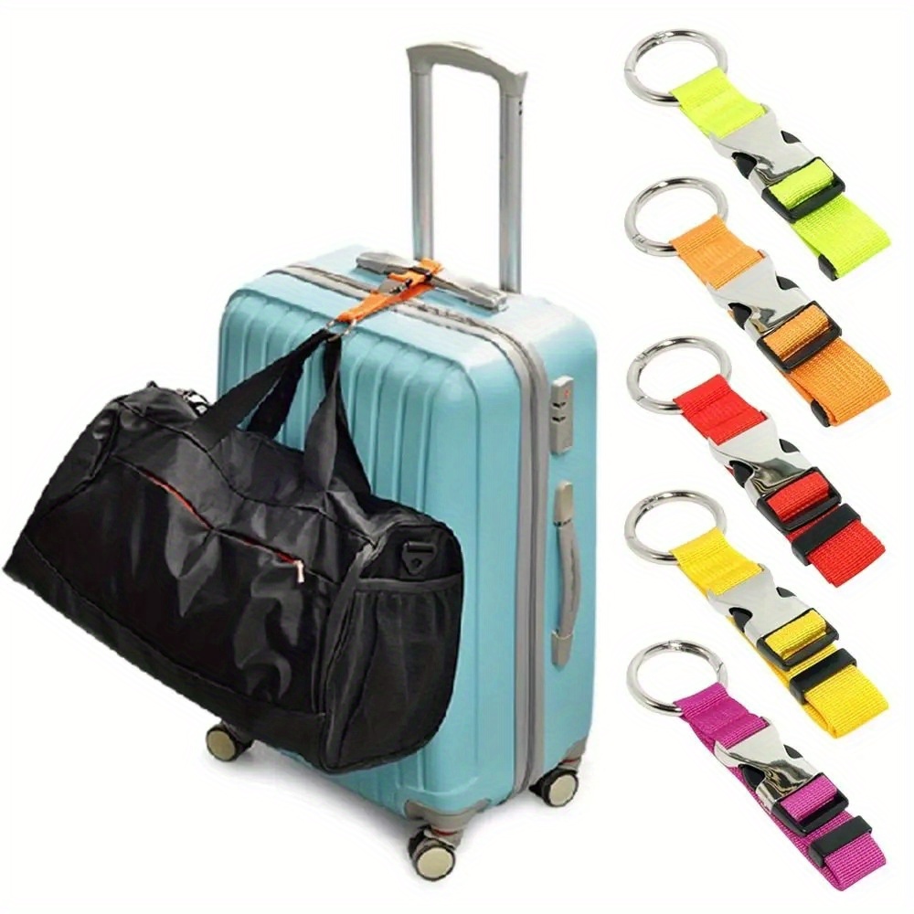 

Mini Minimalist Solid Color Luggage Fixed Strap, Release Buckle Portable Travel Accessories