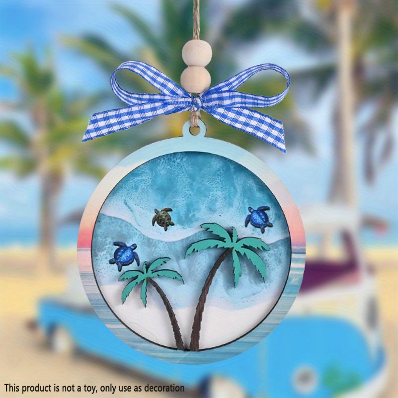 Summer Ocean Sailing Style Wooden Holiday Hanging Ornament - Temu