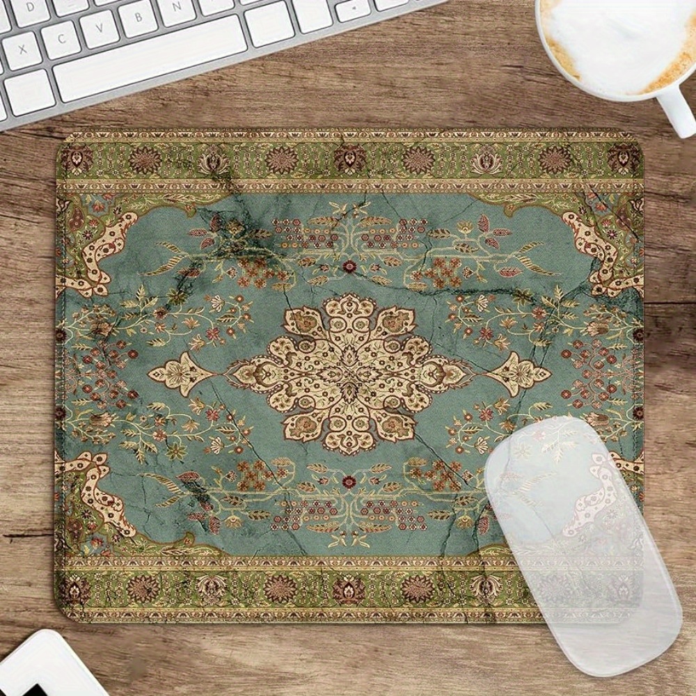 

Seorsok Square Aesthetic Boho Vintage Mouse Pad, Office Home Cool Mouse Mat Design,waterproof Funny Antique Ethnic Mouse Pad,non-slip Rubber Base Computer Mouse Pads For Wireless Mouse