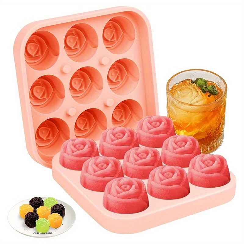1   kalupa za led i sladoled od silikona za hranu s proizvodnjom 9 kockica/blokova, neprianjajuće posude pogodne za uradi sam aromatizirani led, hranu, smoothieje - tiskovno priopćenje