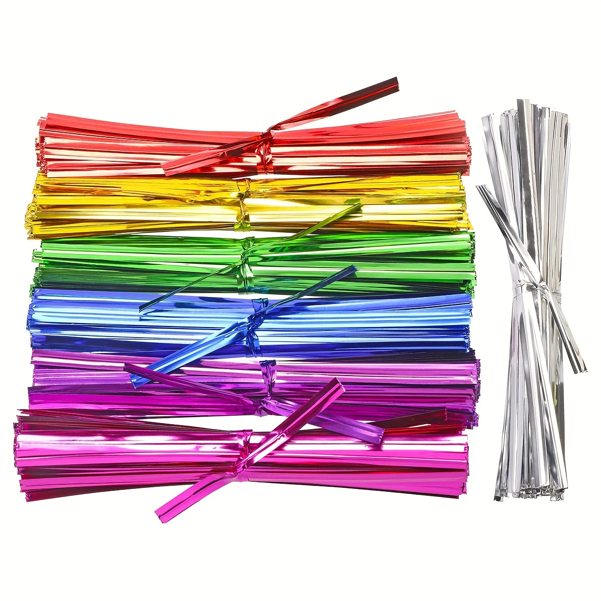 

200pcs Metallic Twist Ties - Waterproof, Ideal For Sealing Bags & Gift Wrapping, Parties, Bakeries & Crafts