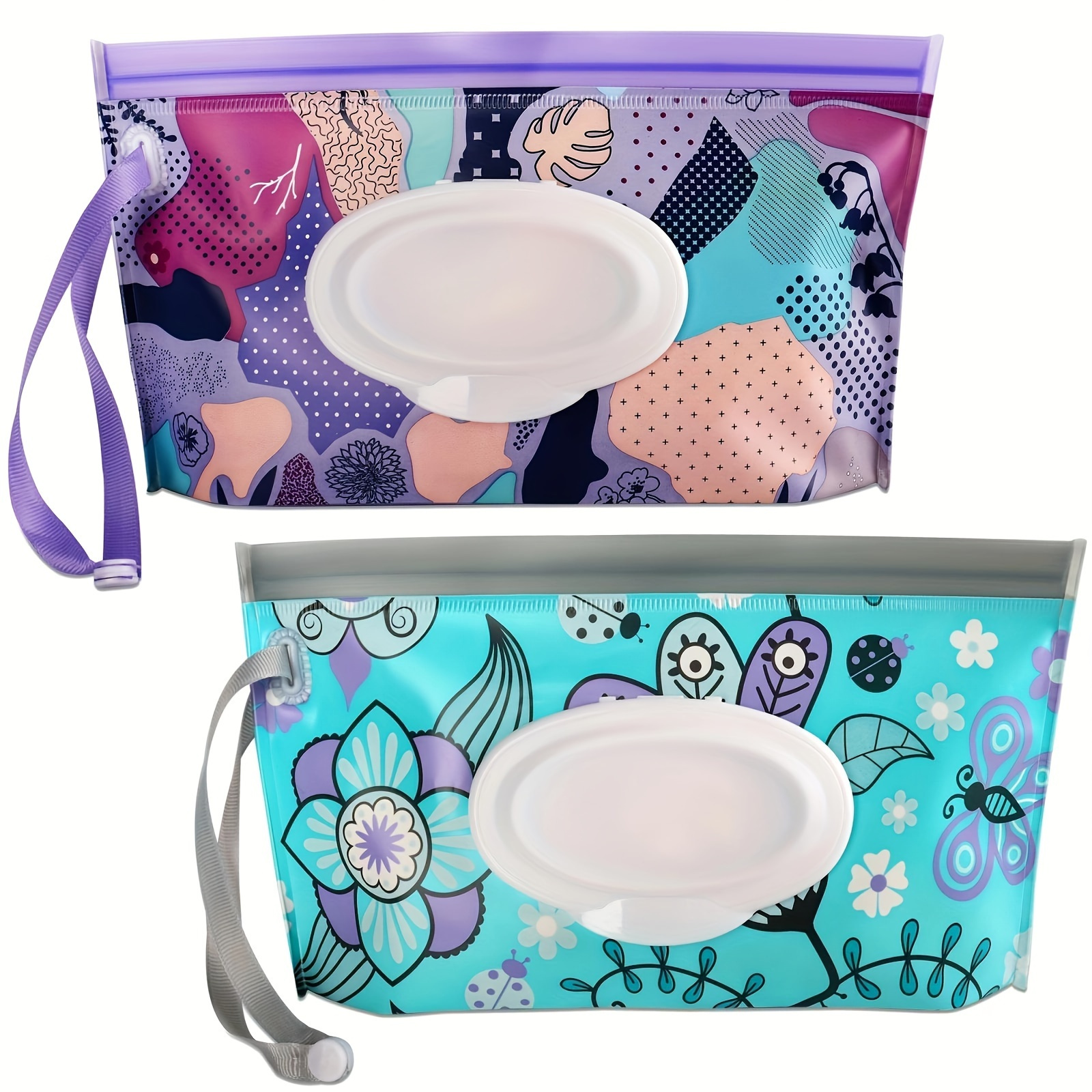 

2pcs/set Wipes Containers, Reusable Portable Wet Wipe Pouch, Wipe Dispenser Container, Travel Wet Wipe Holder, Christmas, Halloween, Thanksgiving Day Gift