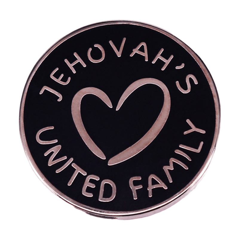 

1pc, "jehovah's United Family" Heart Pin Badge, Elegant & Simple Style, Bag Accessory, Lapel Pin Decor