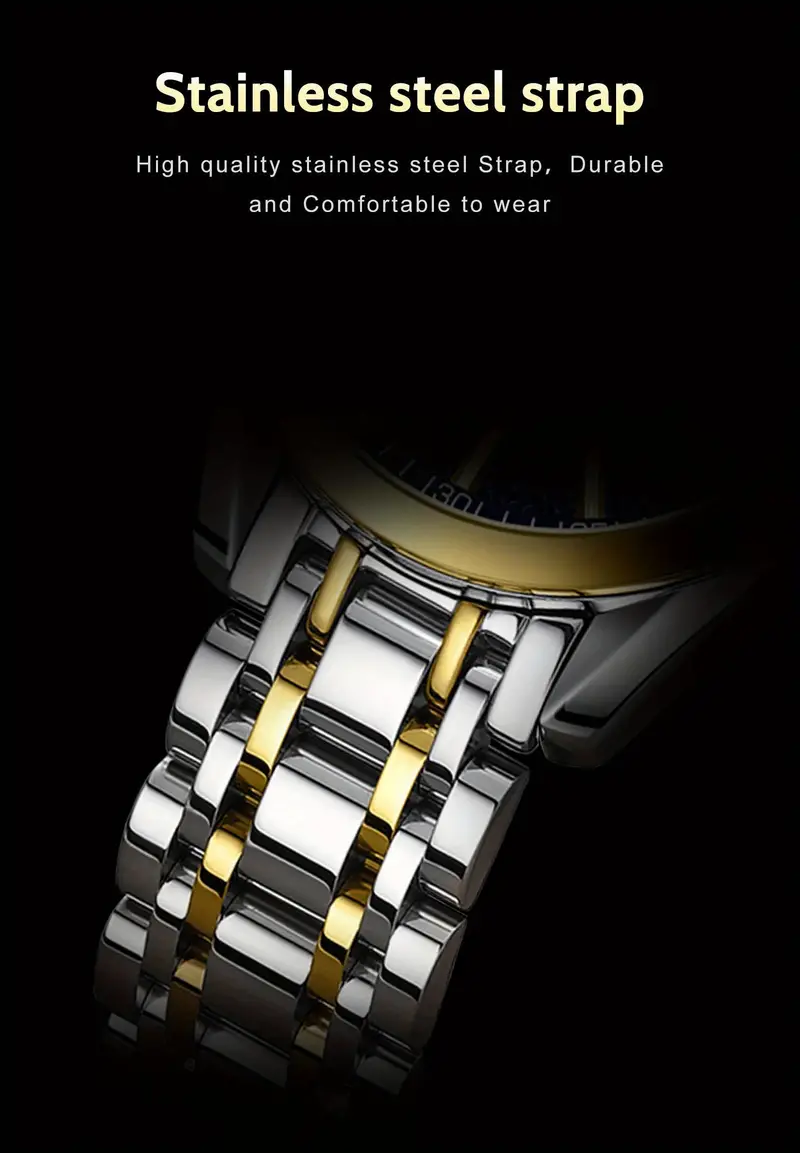 poedagar business waterproof luminous stainless steel date week quartz watches details 11