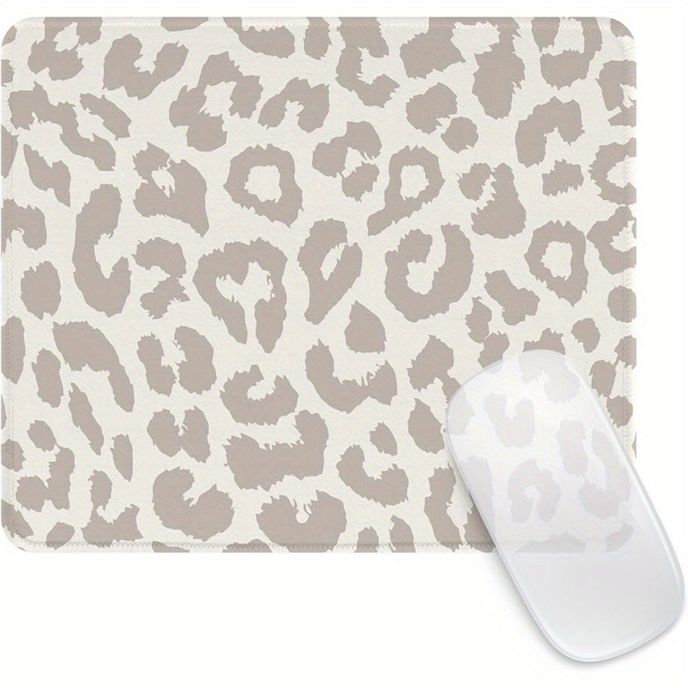 

Grey Leopard Mouse Mat Square Waterproof Non-slip Rubber Base Mouse Pads For Office Laptop, 9.5"x7.9"x0.12" Inch