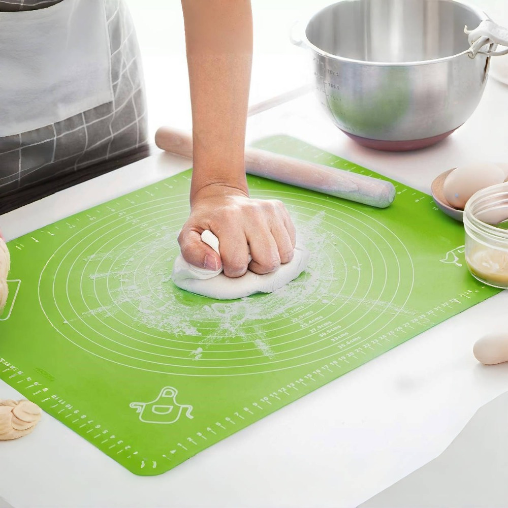 

1pc, Silicone Pastry Mat, Non-stick Baking Mat, Counter Mat, Pastry Board Rolling Dough Mats, For Bread, Candy, Cookie Making, Baking Tools, Kitchen Gadgets, Kitchen Accessories