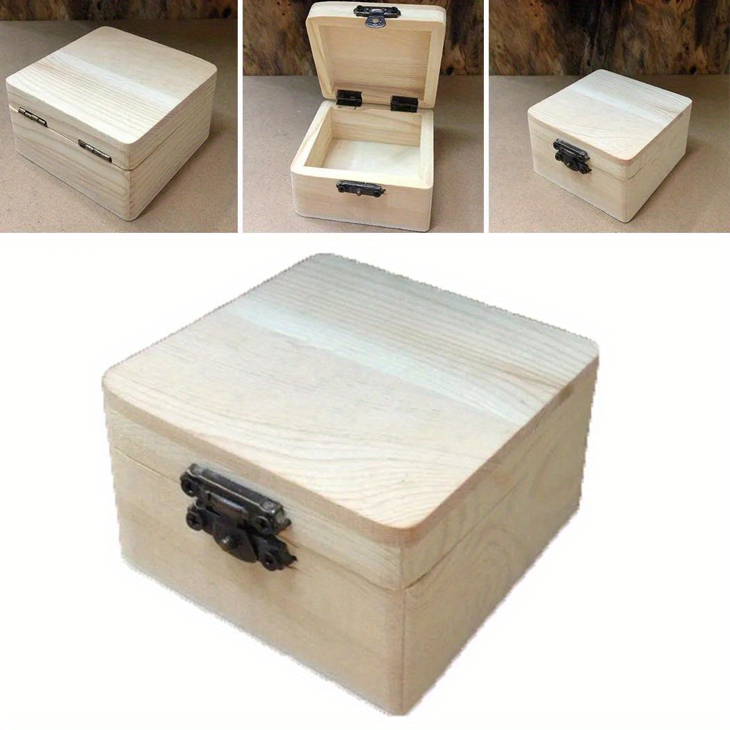 Plain Wooden Square Storage Box With Hinged Lid/ 9 Compartments / Tea Box  /trinket /memory Box / Perfect for Decoupage/ Jewellery Box -  Canada