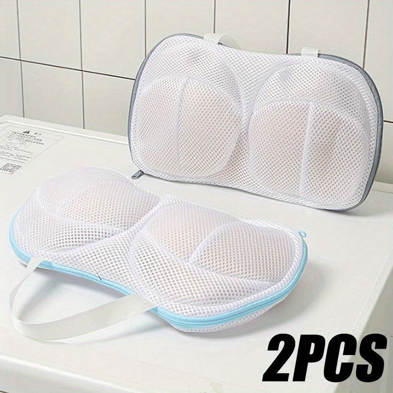 

2pcs Bra Special Polyester Mesh Bags, For Machine Washing Laundry, Cleaning Underwear Sports Bra Bags