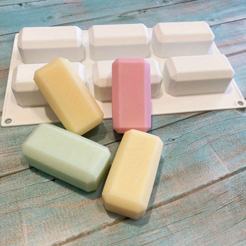 

6 Grids Reusable Silicone Soap Mold For Diy Soap Making Rectangular Handmade Craft Soap Form For Home Bathroom