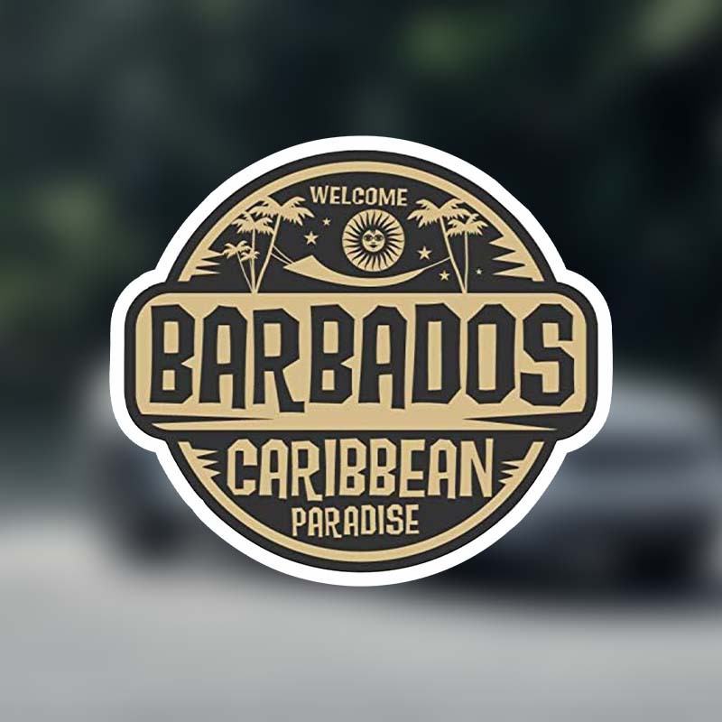 

1pc Barbados Caribbean Paradise Vinyl Decal Sticker Waterproof Car Decal Bumper Sticker