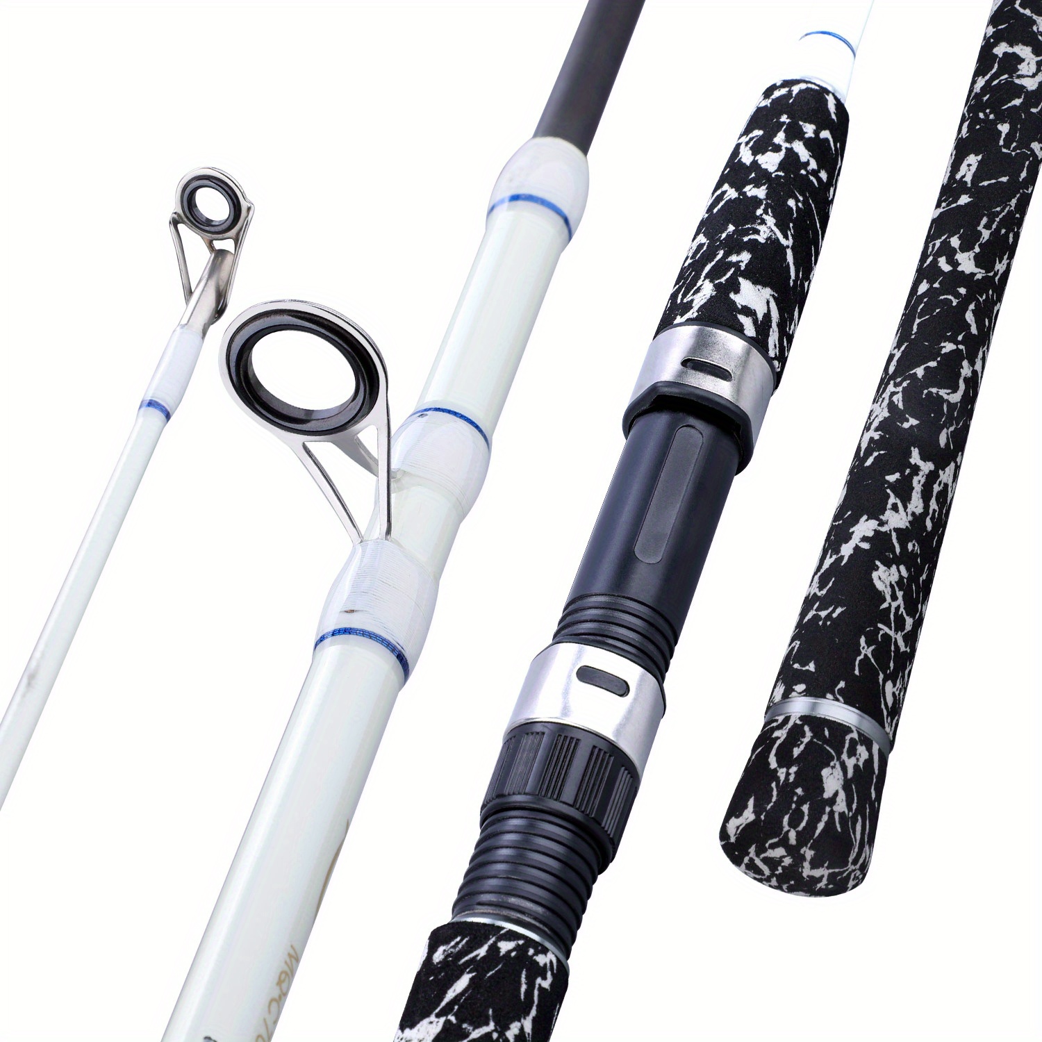 Sougayilang Carbon Fiber Blue Fishing Rod With Stainless - Temu Australia