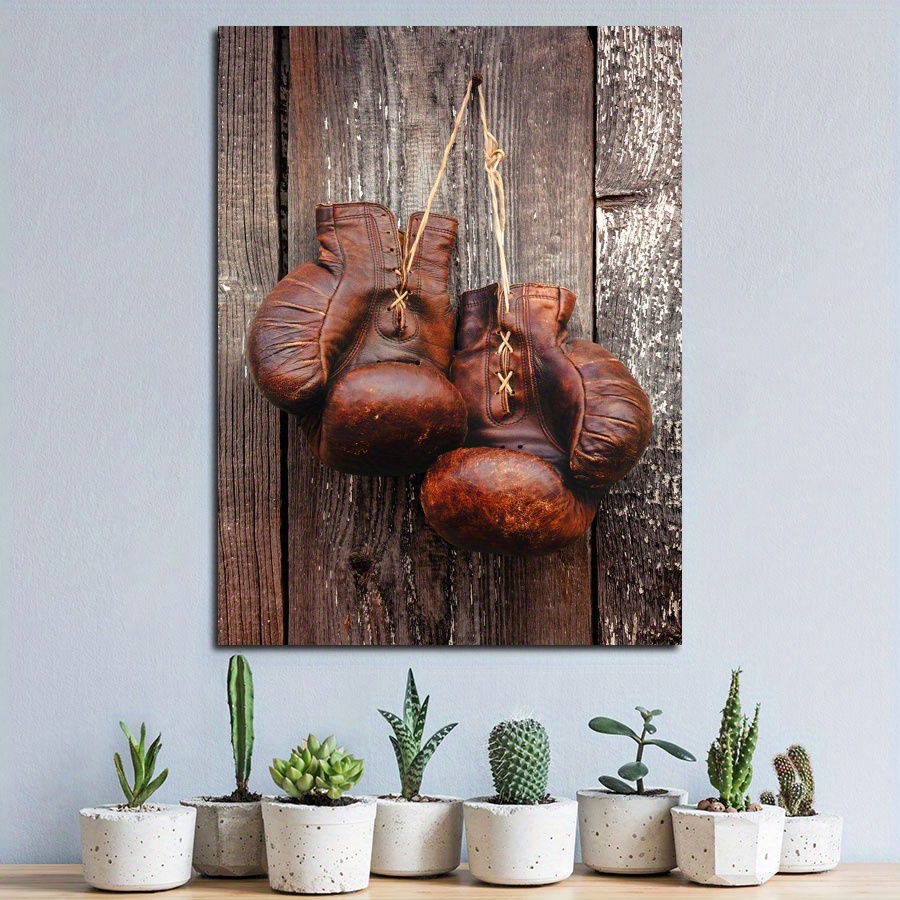 

1pc Boxing Glove Poster Canvas For Home Decoration, Living Room Bedroom Bathroom Kitchen Cafe Office Decoration,perfect Gift,wallpaper,wall Art